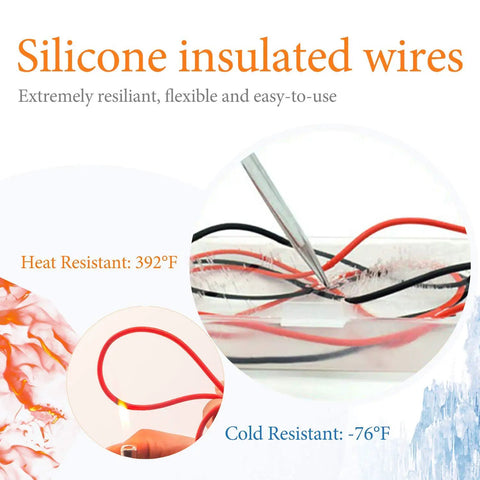 Soft Silicone Electrician Test Leads Kit Pro Grade Heavy Duty Built Tough CAT III 1000V CAT IV 600V showing silicone insulated wires