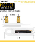 2 Pack Dryer Thermal Fuse Replacement For Whirlpool Kenmore KitchenAid Maytag G4AP0500 TF091C Compatible Replaces AP6008325 PS11741460 WP3392519 3392519 Must Have Dryer Safety Part with dimensions