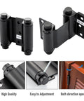 Amazon Home Master 3-inch matte black double-action spring door hinge, self-closing, includes screws, 2-pack