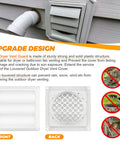 4 Inch Louvered Dryer Vent Cover With Aluminum Pest Guard Screen Outdoor Exhaust Cap For 4 Inch Duct Openings Low Profile Exterior Vent Grill Includes Screws 6 By 6 Inch Face Size Beefy Weatherproof
