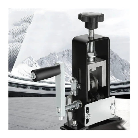No Sweat Heavy Duty Wire Stripper Tool For Electricians And Tradesmen Compatible With Hand Crank Or Electric Drill close-up showing durable build and mechanism.