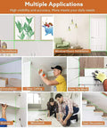 Self Leveling Laser Level Kit With Four 360 Degree Green Beams in various home applications for DIY projects.