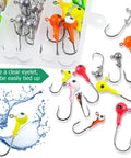 75 Piece Jig Head Hook Set With Assorted Round Jig Heads For Bass Crappie Trout Walleye Saltwater And Freshwater Fishing