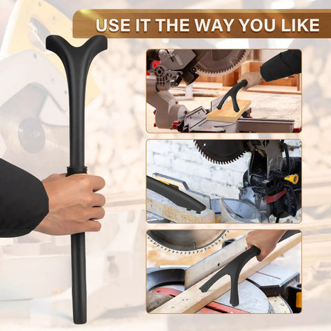 Skip The Bandages With This Heavy Duty Miter Saw Hold Down Stick designed for secure grip during wood cuts.