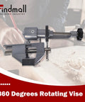 3 Inch Aluminum Swivel Table Vise With 360 Degree Rotation And 45 Degree Tilt in a workshop setting