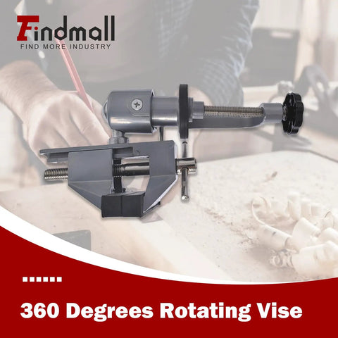 3 Inch Aluminum Swivel Table Vise With 360 Degree Rotation And 45 Degree Tilt in a workshop setting