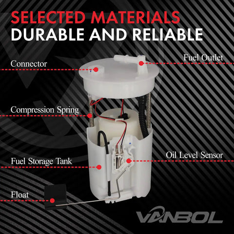 Diagram of electric fuel pump module assembly showing components for Honda Accord 2008-2012 2.4L and Acura TSX 2009-2014 2.4L.