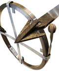 Beefed Up Portable Drain Auger And Sewer Snake With Rugged Impact Head, view of manganese steel cable and sharp tip for tough clogs.