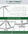 Large Walk In Chicken Coop With Solar Light And Outdoor Metal Poultry Cage stability design details