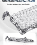 75 Percent Compact Wireless Mechanical Gaming Keyboard Featuring Hot Swap Switches Ridiculously Solid Aluminum Frame Sleek Skeleton Design close-up of metal frame and keys.
