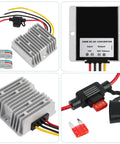12V To 24V DC Boost Converter 240W 10A Waterproof Fuse Protected Regulator Module with wiring and casing