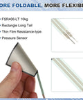 Thin Film Pressure Sensor Pad Pack Of 2 With FSR406 LT 120g To 10kg Force Range 40 By 40 Mm Size Pro Grade High Accuracy Stress Test Sensor, shown flexed