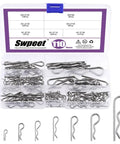 Stainless Steel Cotter Pin Set With 110Pcs R Clips Hairpins For Automotive And Machinery 304 Stainless Steel Fasteners