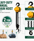 Straight Up Adjustable Aluminum Gantry Crane Kit With Manual Chain Hoist For Heavy Lifting Gear Moves And Quick Engine Swaps Without Breaking A Sweat In Your Garage Or Professional Shop, showcasing durable manual chain hoist with 2-ton capacity.