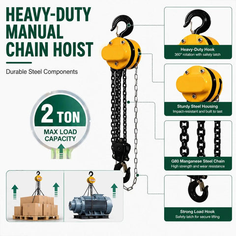 Straight Up Adjustable Aluminum Gantry Crane Kit With Manual Chain Hoist For Heavy Lifting Gear Moves And Quick Engine Swaps Without Breaking A Sweat In Your Garage Or Professional Shop, showcasing durable manual chain hoist with 2-ton capacity.