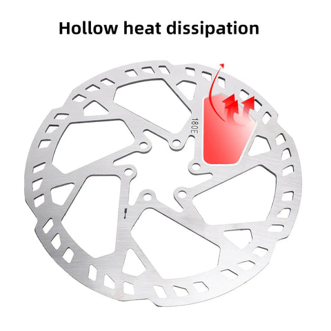 Beefy 180mm Six Bolt Bike Disc Brake Rotor For Road And Mountain Bikes 2.3mm Thick SUS410 Stainless Steel Durable All Weather Braking Performance In Any Weather