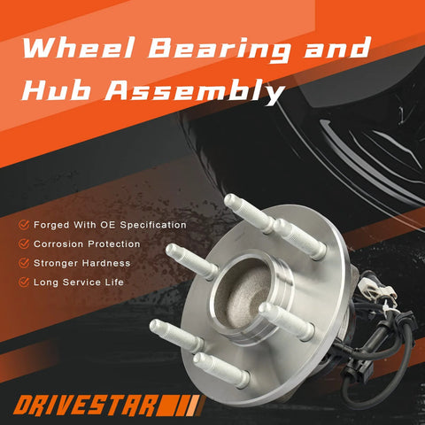 2WD Front Wheel Hub And Bearing Assembly For Chevy Silverado 1500 1999 Through 2006 GMC Sierra 1500 Yukon 2000 2006