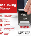 Self Inking Rubber Stamp For Quick Clean Impressions 9/16 By 1-1/2 Inch Imprint Area Refillable Ink For Long Lasting Use