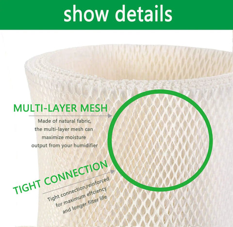 4 Pack Replacement Humidifier Wick Filters For Emerson MAF1 And Kenmore Models MA0950 MA1200 multi-layer mesh detail