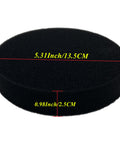 Black round replacement filter with dimensions for 4 Pack Replacement Filters For PowerForce Helix Turbo Rewind Upright Vacuums Compatible With 1700 1701 1797 2190 2191 2254 2252 2258 2492 3534 3675 CleanView Models
