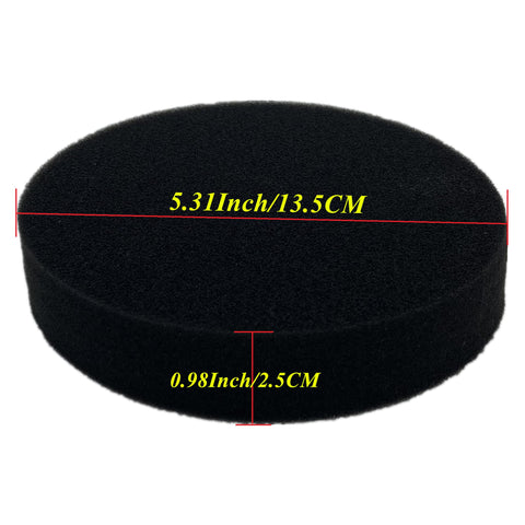 Black round replacement filter with dimensions for 4 Pack Replacement Filters For PowerForce Helix Turbo Rewind Upright Vacuums Compatible With 1700 1701 1797 2190 2191 2254 2252 2258 2492 3534 3675 CleanView Models