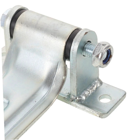 Beefy Heavy Duty Cargo Truck Door Hinge For Utility Trailers And Dump Trucks With Anticorrosion Iron Build Easy Install High Strength Rugged Rear Door Hinge For Box Trucks RVs Trailers And Fleet Maintenance, silver metal hinge with bolt