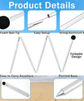 Double Pack 6.56 Foot Beach Tent Poles Replacement For Neso And Gigante Canopies, foldable aluminum alloy design with features overview.