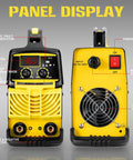 Dual Voltage Arc Welder 160 Amp 110V To 220V IGBT Inverter With ARC Force Portable MMA Welder front and back panel display