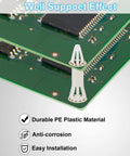 Slick 100 Piece PCB Support Spacers And Rock Solid PC Board Standoffs Featuring Snug Eight Millimeter Height Plastic Isolation Columns for circuit boards