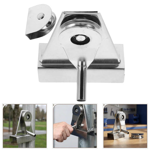 Heavy Duty Stainless Steel Flagpole Pulley And Crank Handle Kit two-piece pulley and handle for outdoor flag raising