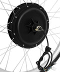 26 Inch Electric Bike Conversion Kit 48V 1000W Rear Hub Motor With 460 RPM PAS Sensor And LCD Display on white wheel