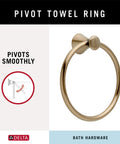 Champagne Bronze Hand Towel Ring For Kitchen And Bath Durable Tarnish Resistant Towel Holder With A Sleek Modern Ring Easy Install
