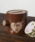 Craft project using Heavy Duty Brown Colored Duct Tape Single Roll 60 Foot for unique decorated container.