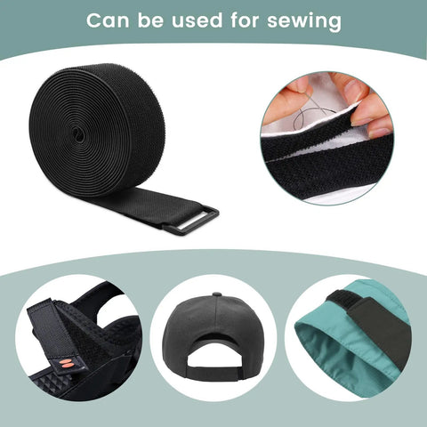 1.5 Inch Wide Cinch Straps 16 Foot Heavy Duty Nylon Cable Ties With 20 Buckles For Custom Lengths displayed in sewing uses