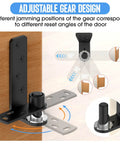 Adjustable gear design of Heavy Duty Self Closing Saloon Door Hinges 4 Pack Black Large 304 Stainless Steel for optimal angles.