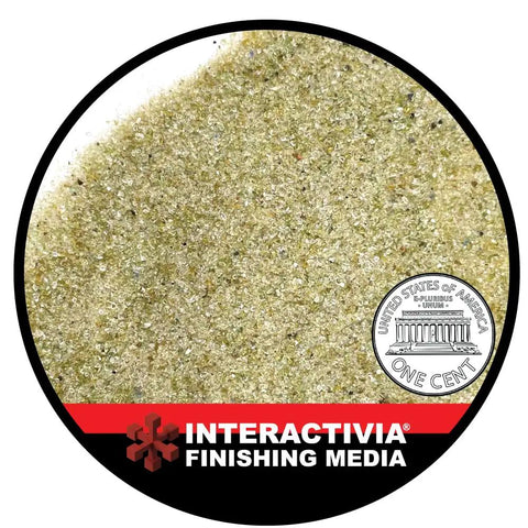 Crushed Glass Sandblasting Media, 30-60 Grit (#50 Mesh), Medium Abrasive For Rust And Paint Removal, Image Showing Textured Glass Media