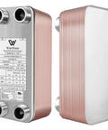 Heavy Duty Water To Water Plate Heat Exchanger 3x8 Inch With 50 Plates Copper Brazed Edges And 316L Stainless Steel Pro Grade Hydronic System Part