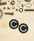 3 Pack Round Rubber Seals for Well Pump Check Valve Weatherproof Replacement Gaskets with hardware on wooden background
