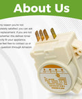 Defrost Timer Replacement Part WR09X10049 For GE Hotpoint Refrigerators, side angle showing plug and play design
