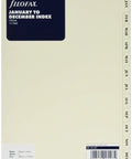 A5 Planner Divider Set For All You Planners, Organizers And Clipbooks, Monthly Index Tabs January Through December, cream