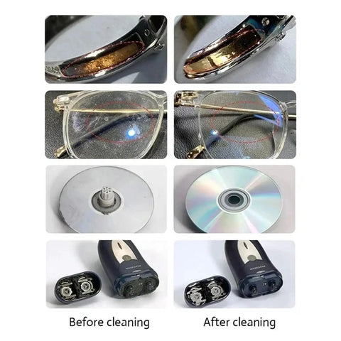 Portable Ultrasonic Cleaner With Dual Frequency Vibration For Jewelry Watches Glasses And Circuit Boards used on various items.