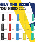 Image showing sizes of the Six Color Heat Shrink Tubing Kit With Three Sizes 300 Pieces One Quarter Inch To Three Eighths Inch And Three To One Shrink Ratio For Wiring Harnesses Diy Projects Marine And Automotive Great For Do It Yourselfers