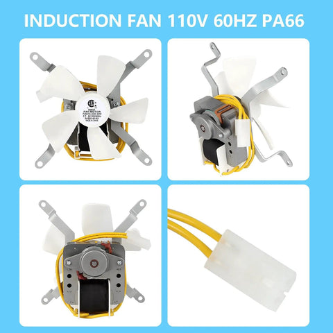 Complete Replacement Parts Kit For Pit Boss And Traeger Wood Pellet Grills, visible induction fan with wiring and connector