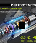 Portable Hydraulic Rebar Cutter Machine Electric Steel Bar Shear For 4-22mm Iron Rods Quick Cuts In 2-3 Seconds Spark Free showing a powerful pure copper motor.