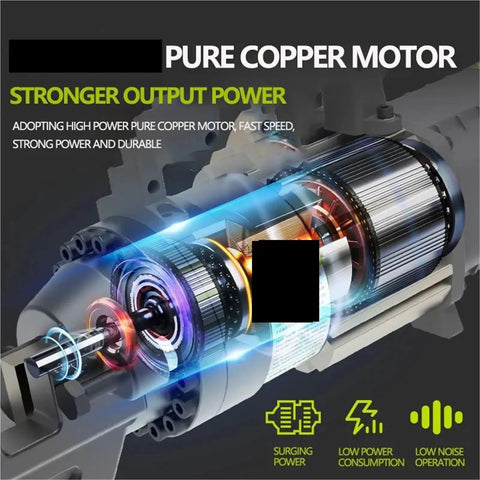 Portable Hydraulic Rebar Cutter Machine Electric Steel Bar Shear For 4-22mm Iron Rods Quick Cuts In 2-3 Seconds Spark Free showing a powerful pure copper motor.