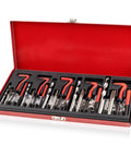Marvelity 131-Piece Metric Helicoil thread repair kit in red case with drills, taps, and inserts