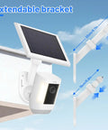 2-In-1 Solar Panel And Camera Wall Mount With 360 Degree Rotation For Ring Stick Up Cam Spotlight Cam Plus Pro Blink Arlo Eufy Wyze