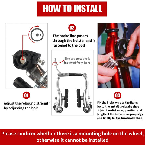 Installation guide for Complete Bike Brakes Set With Inner And Outer Calipers Cables And Levers Front And Rear MTB Universal Brake Kit