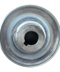 Rock Solid Heavy Duty Single Groove Web Sheave V Belt Pulley With 5/8 Inch Bore 3 Inch Outer Diameter Zinc Plated Carbon Steel top view.