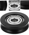 U Groove Track Guide Bearing Kit, 6x27x8 Nylon U Type Wheel With Internal Grease, Deep Groove Ball Bearing for Cabinet, Window, Mechanical Equipment, Smooth, Quiet Operation, Durable Nylon Coated Pulleys